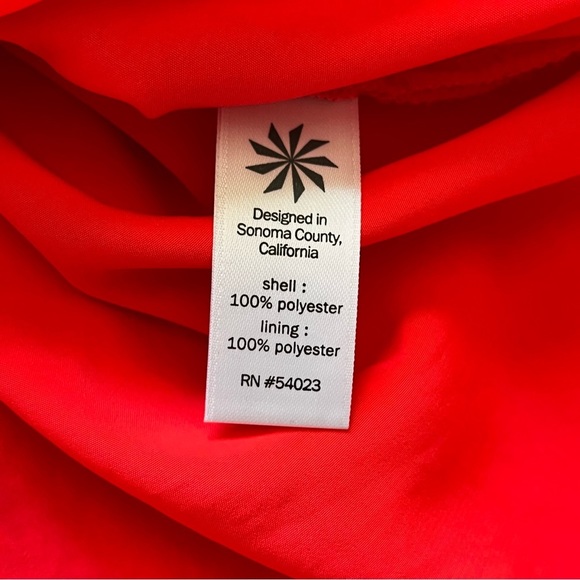 Athleta Martinque Dress Bright Coral Mini Sleeveless Elastic Waist medium - Picture 10 of 12